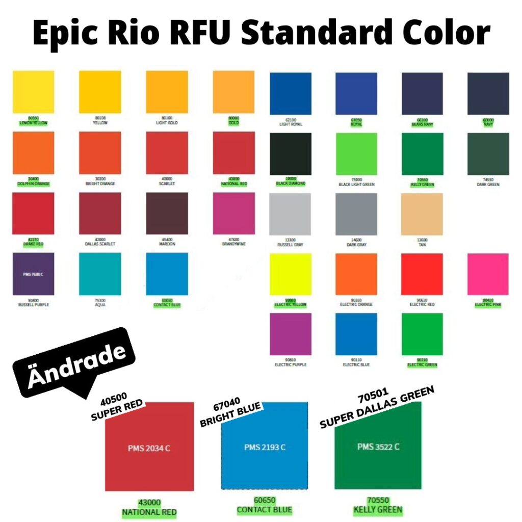 EPIC Rio RFU Standard Color changed